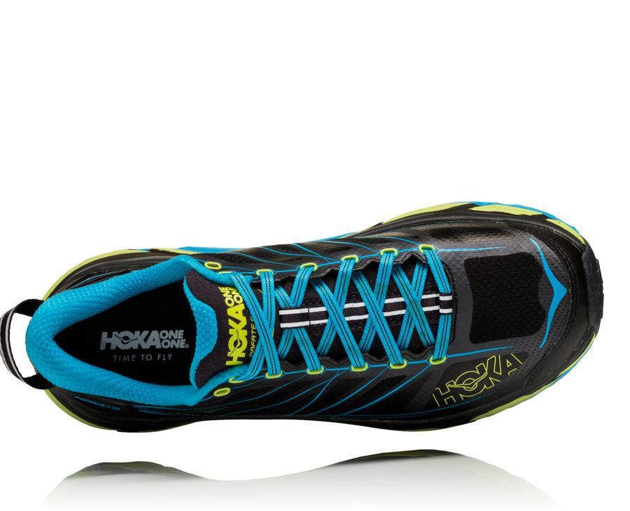 Hoka Australia One One Mafate Speed 2 - Mens Trail Shoes Black/Blue - SMNCP-0912